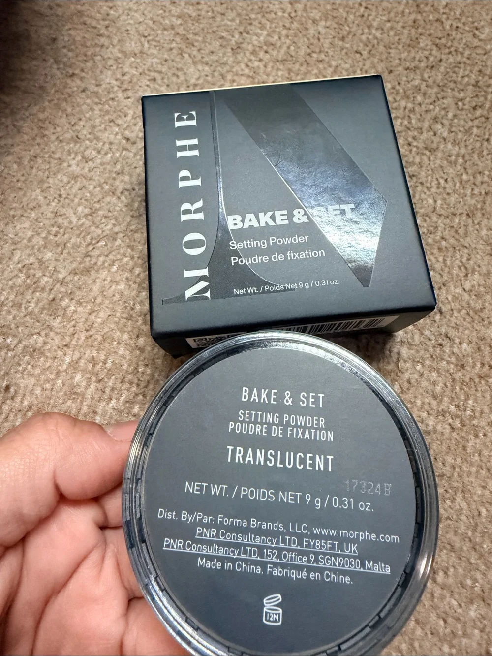 New Morphe Bake & Set Setting Powder - Translucent 9g
